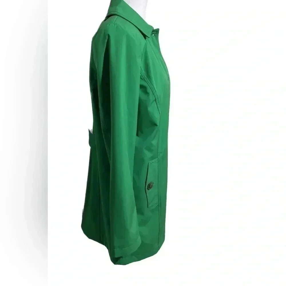 Dennis Basso Water Resistant Button Front Kelly green Jacket small - Picture 3 of 12